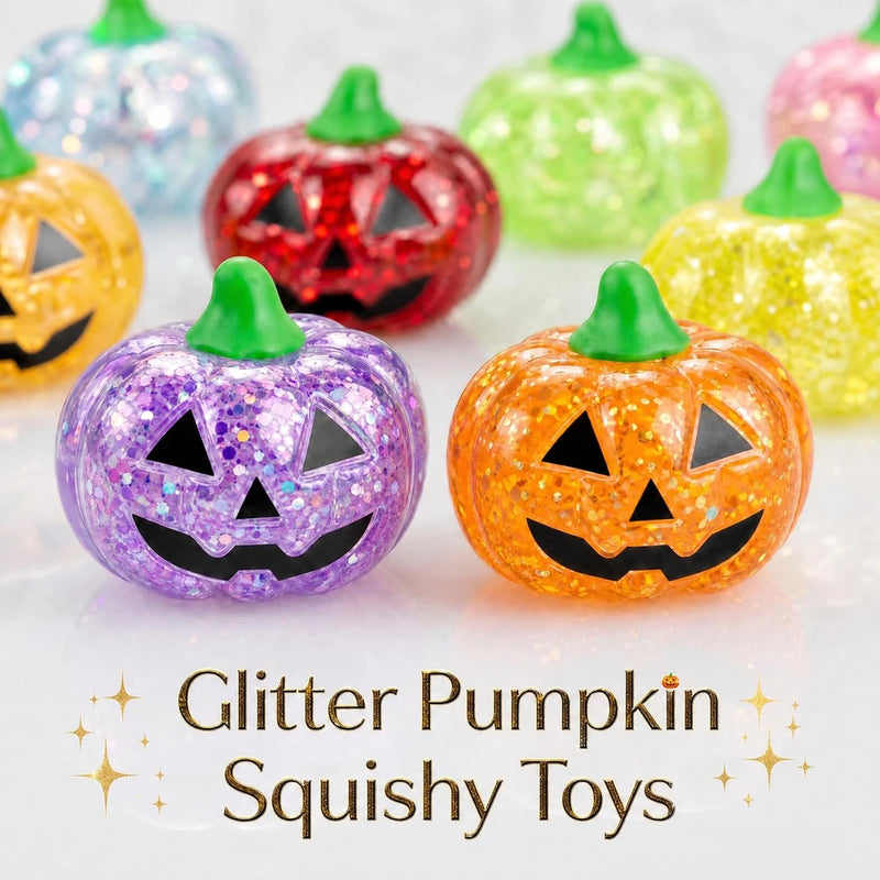 Glitter Pumpkin Squishy Toys