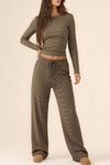 Striped Cotton Two Piece Lounge Set