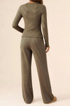 Striped Cotton Two Piece Lounge Set