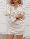 Striped Two Piece Skirt Set