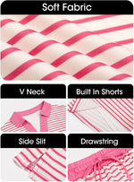 Striped Two Piece Skirt Set