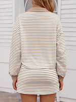 Striped Two Piece Skirt Set
