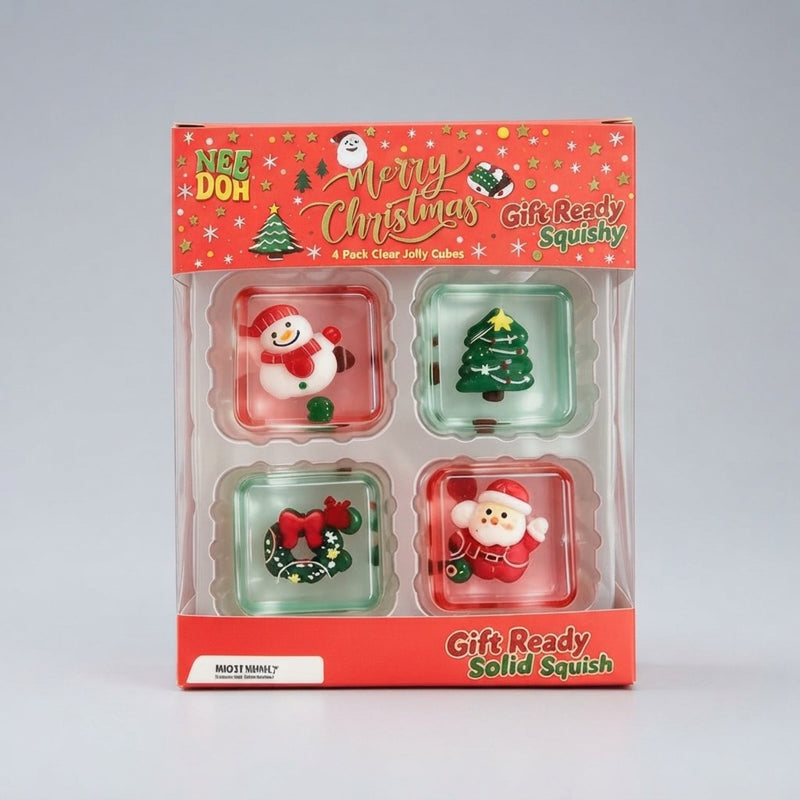 NeeDoh Mini Nice Cube Fidget Toy 4-Pack