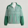 Striped Quarter Zip Pullover